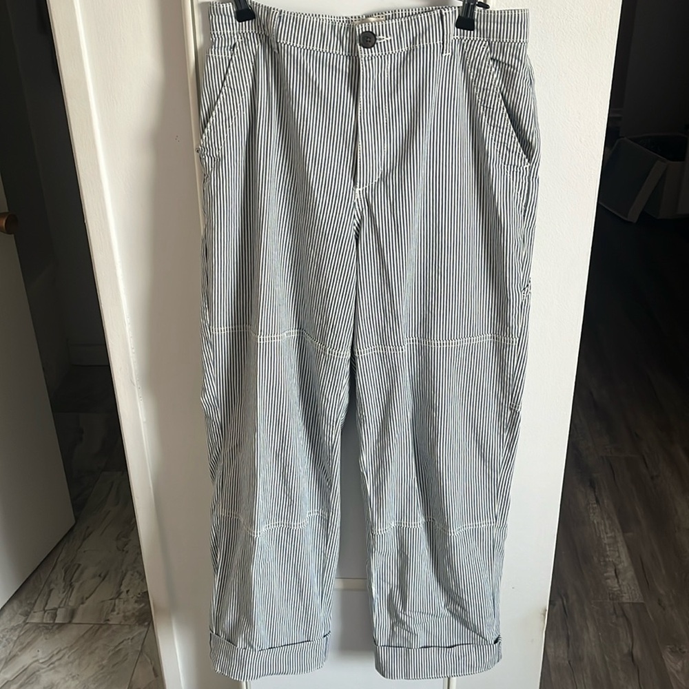 Railway Scandi Striped Carpenter Pants
